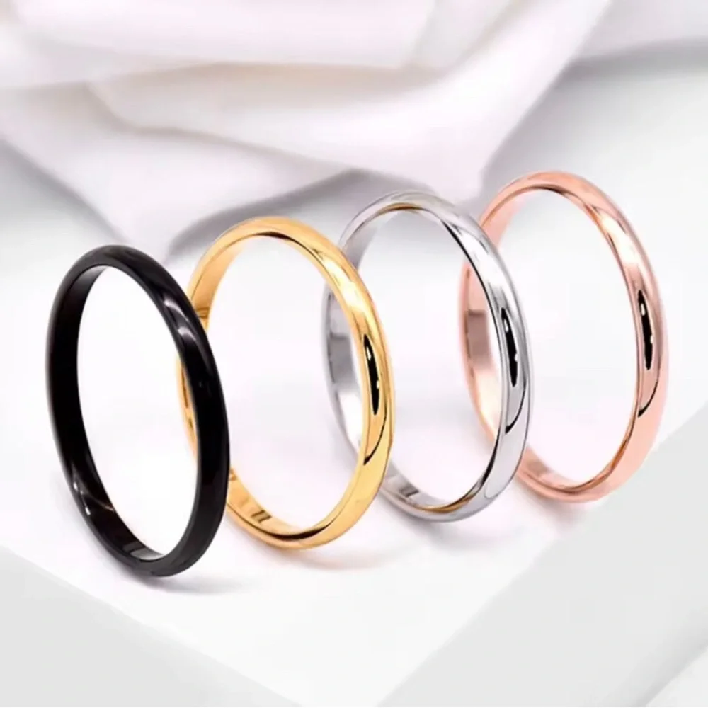 Rose Gold Women's Classic Polished Band Ring